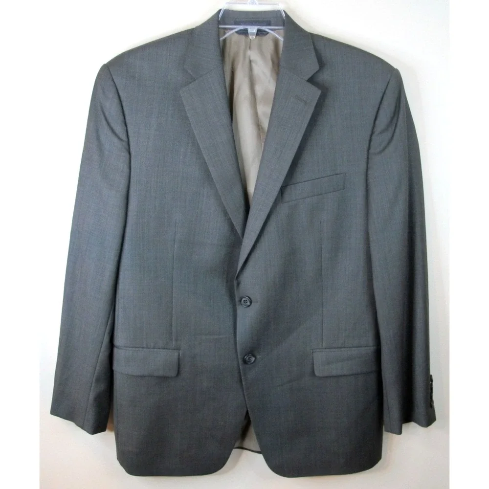 Lauren Ralph Lauren 100% Wool Gray 2 Button Blazer Sport Coat Jacket 40 R